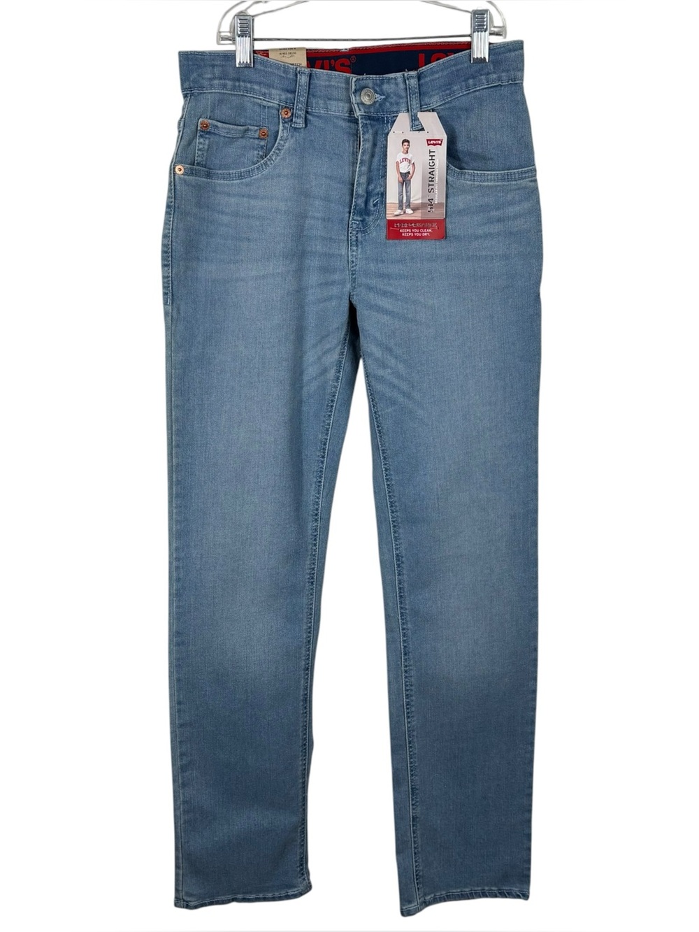 Levi's 514 Performance Straight Stretch Denim Youth Jeans 16 Reg NWT Sorbtek 16R